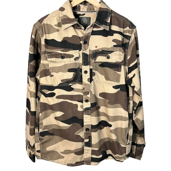 Buffalo David Bitton Jeremo Camo Button Down Long Sleeve Shirt Men's Small - Picture 4 of 15